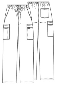 4000 Mens Drawstring Cargo Pant