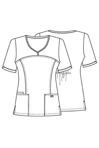 4746 Novelty V-Neck Top (Discontinued)