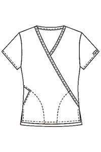 4800 Workwear Mini Mock Wrap Top (Discontinued)