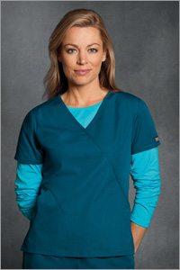 4880 Workwear Mini Mock Wrap Top (Discontinued)