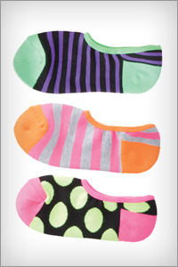 Womens 3 Pair Pack Hidden Socks