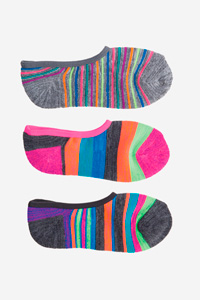 Womens 3 Pair Pack Hidden Socks